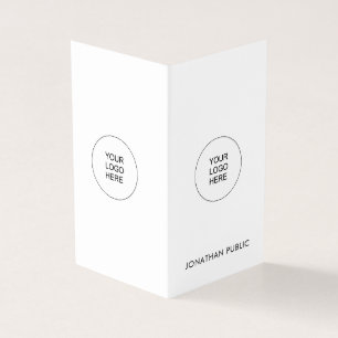 Carte De Visite Logo d'entreprise personnalisé Moderne élégant pli