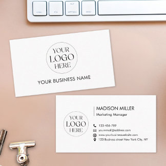 Carte De Visite Logo d'entreprise personnalisé Moderne Minimaliste