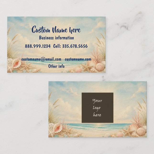 Carte De Visite Logo d'entreprise personnalisé ou code QR (Devant / Derrière)