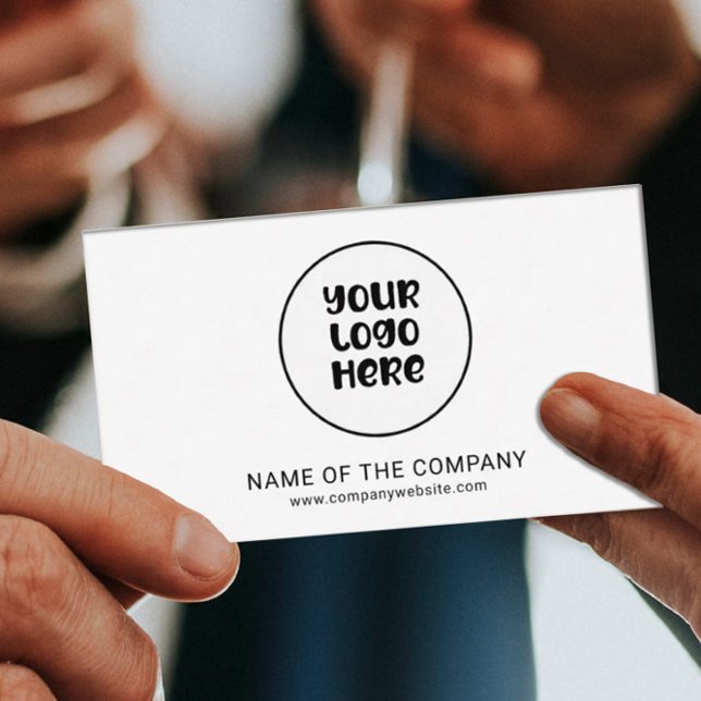 Carte De Visite Logo d'entreprise QR Code Professionnel Minimalist (Créateur téléchargé)