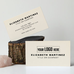 Carte De Visite Logo d'entreprise Simple Moderne Minimal Professio