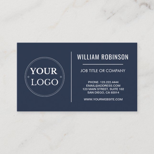 Carte De Visite Logo d'entreprise simple professionnel employé ble (Devant)