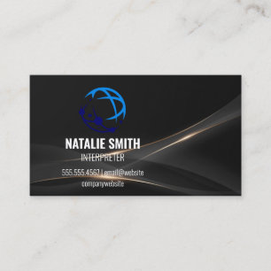 Carte De Visite Logo d'entreprise stylisé Globe Technologie