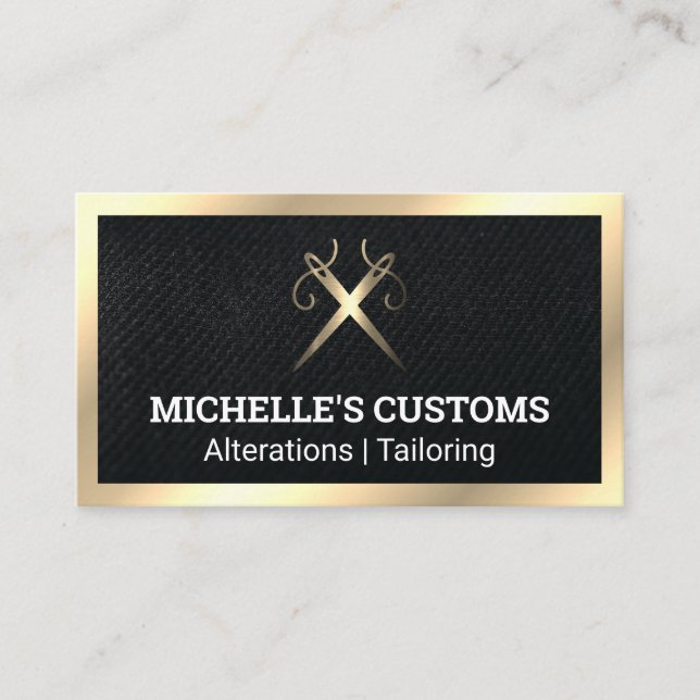 Carte De Visite Logo des aiguilles à coudre (Devant)