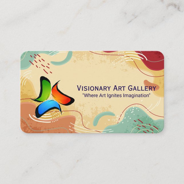 Carte De Visite Logo des arts créatifs | Fond abstrait (Devant)