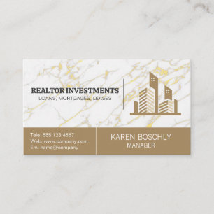 Carte De Visite Logo des biens immobiliers   Marbre