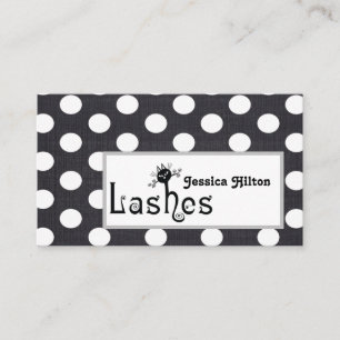 Carte De Visite Logo des cils de chat pois professionnels