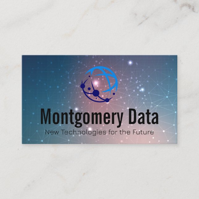 Carte De Visite Logo des communications technologiques modernes |  (Devant)