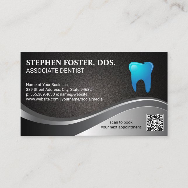 Carte De Visite Logo des dents | Dentistère simple | Ajouter un co (Devant)
