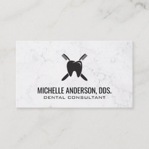 Carte De Visite Logo des dents et des pinceaux