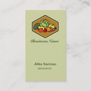 Carte De Visite Logo des légumes de fruits