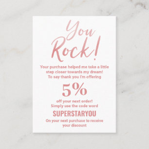 Carte De Visite Logo Des Médias Sociaux En Merci Rose Et Blanc