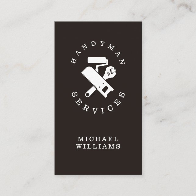 Carte De Visite Logo des outils Handyman (Devant)