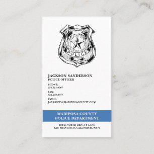 Carte De Visite Logo des policiers