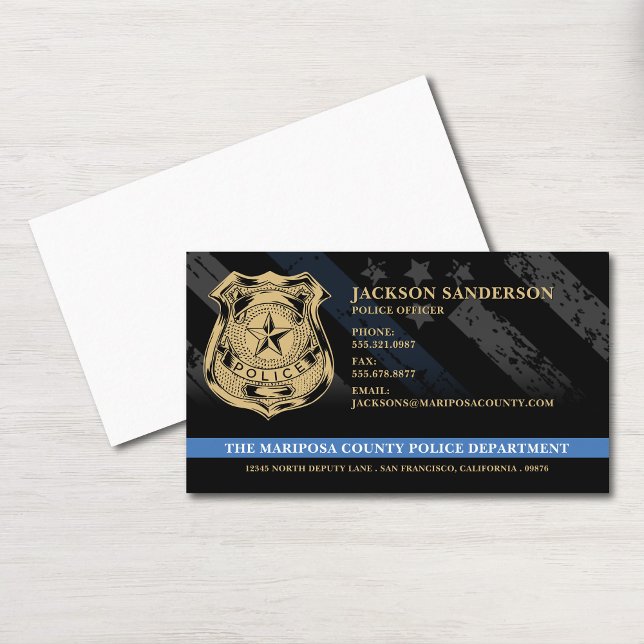Carte De Visite Logo des policiers (Police Department Law Enforcement Officer Logo Business Card)