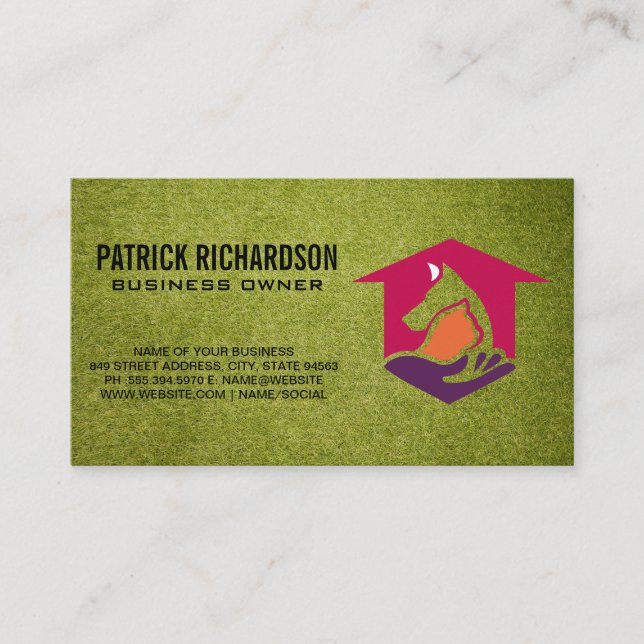 Carte De Visite Logo des services animaux (Devant)