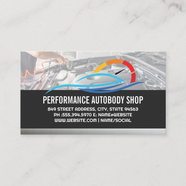 Carte De Visite Logo des services automobiles | Mécanicien (Devant)