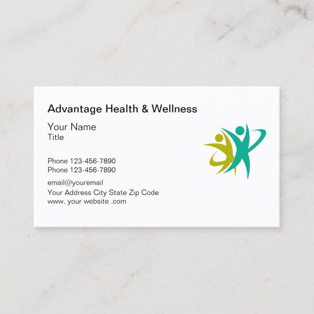 Carte de visite Logo des services de santé (Devant)