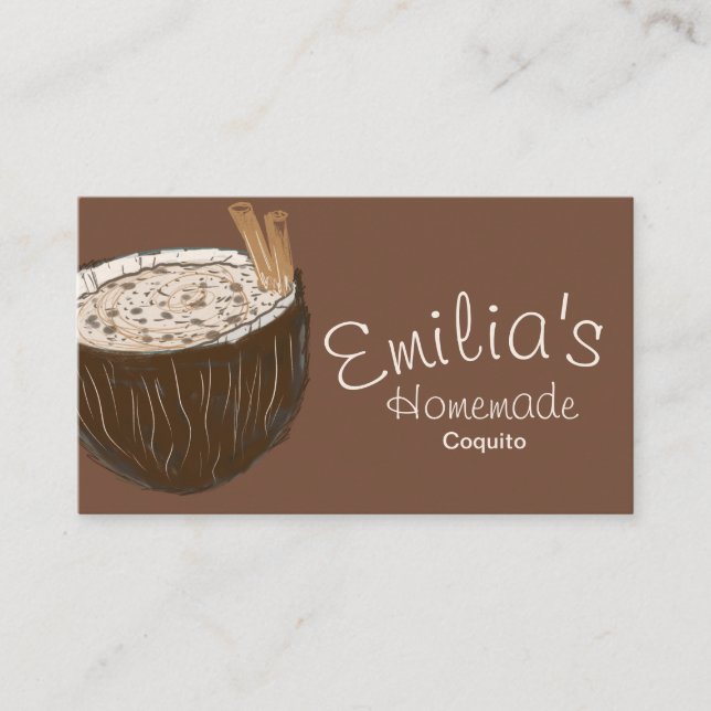 Carte de visite logo dessiné à la main Coquito fai (Devant)