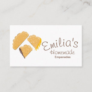 Carte De Visite Logo Dessiné à la Main pour Entreprise d'Empanadas