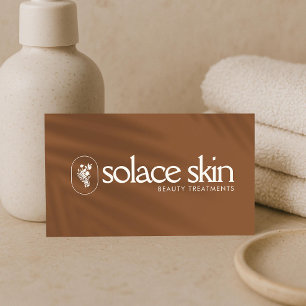 Carte De Visite Logo d'esthéticienne de Spa minimaliste pour le bi