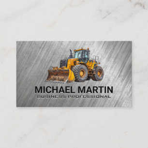 Carte De Visite Logo d'excavateur de machines lourdes   Arrière - 