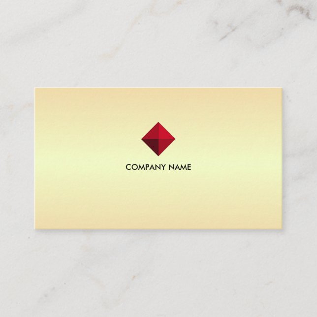 Carte De Visite Logo diamant élégant et modifiable sur des nuances (Devant)