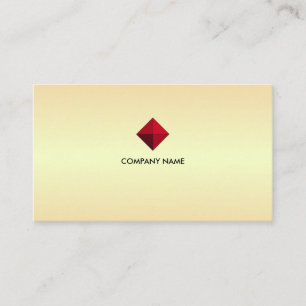 Carte De Visite Logo Diamant Modifiable Élégant sur des Teintes Do
