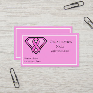 Carte De Visite Logo Diamond de sensibilisation au cancer du sein