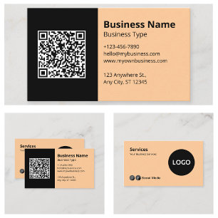 Carte De Visite Logo d'informations professionnelles Code QR