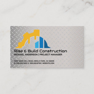 Carte De Visite Logo d'ingénieur de construction Bâtisseurs