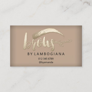 Carte De Visite Logo d'instruction postérieur Microblade Gold Bu