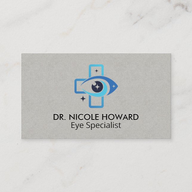 Carte De Visite Logo d'oeil médical | Optométriste  (Devant)