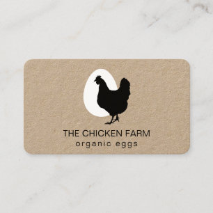 Carte De Visite Logo d'oeuf de poulet Hen pour la voiture d'entrep