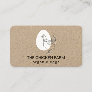 Carte De Visite Logo d'oeuf de poulet Hen pour la voiture d'entrep