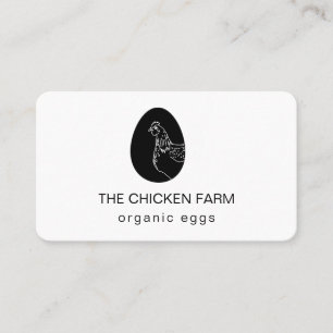 Carte De Visite Logo d'oeufs de poulet Hen pour la ferme de campag