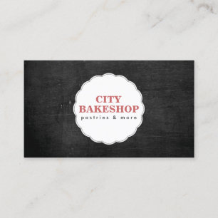 Carte De Visite LOGO DOILY BAKERY sur BOIS NOIR