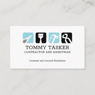 Carte De Visite Logo d'outils de menuisier homme à tout faire pour