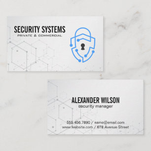 Carte De Visite Logo du bouclier de sécurité informatique