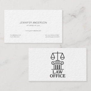 Carte De Visite Logo du bureau du droit élégant Avocat et juridi