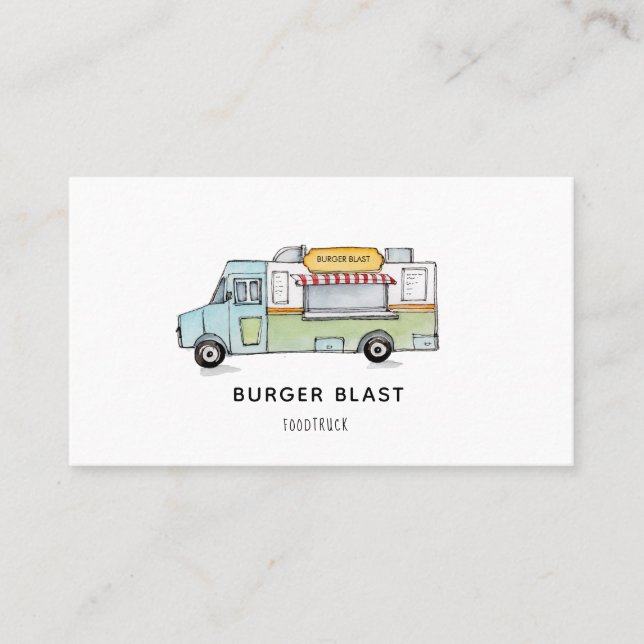 Carte De Visite Logo du camion Cute Food (Devant)