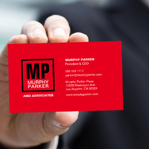 Carte De Visite Logo du Carré noir blanc personnalisé