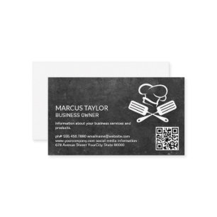 Carte De Visite Logo du chef   Code QR
