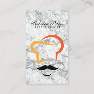 Carte De Visite Logo du chef   Marbre   Culinaire