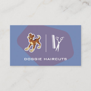 Carte De Visite Logo du chien   Ciseaux   Groomer
