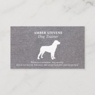 Carte De Visite Logo du chien   Services de protection des animaux