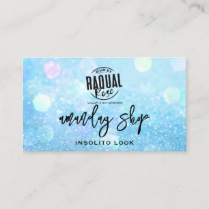 Carte De Visite Logo du code QR Boutique en ligne Holographe Océan