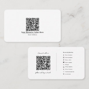 Carte De Visite Logo du code QR de connexion aux médias sociaux