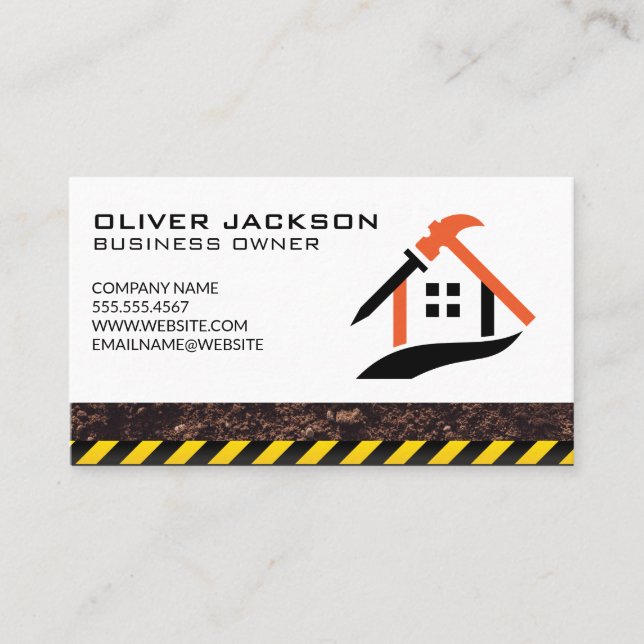 Carte De Visite Logo du constructeur | Développeur de propriété (Devant)