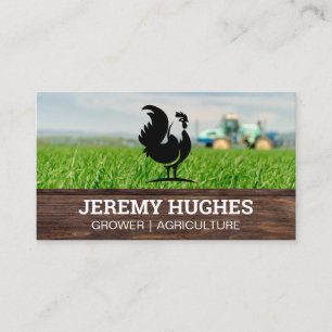 Carte De Visite Logo du coq   Tracteur et Farmland